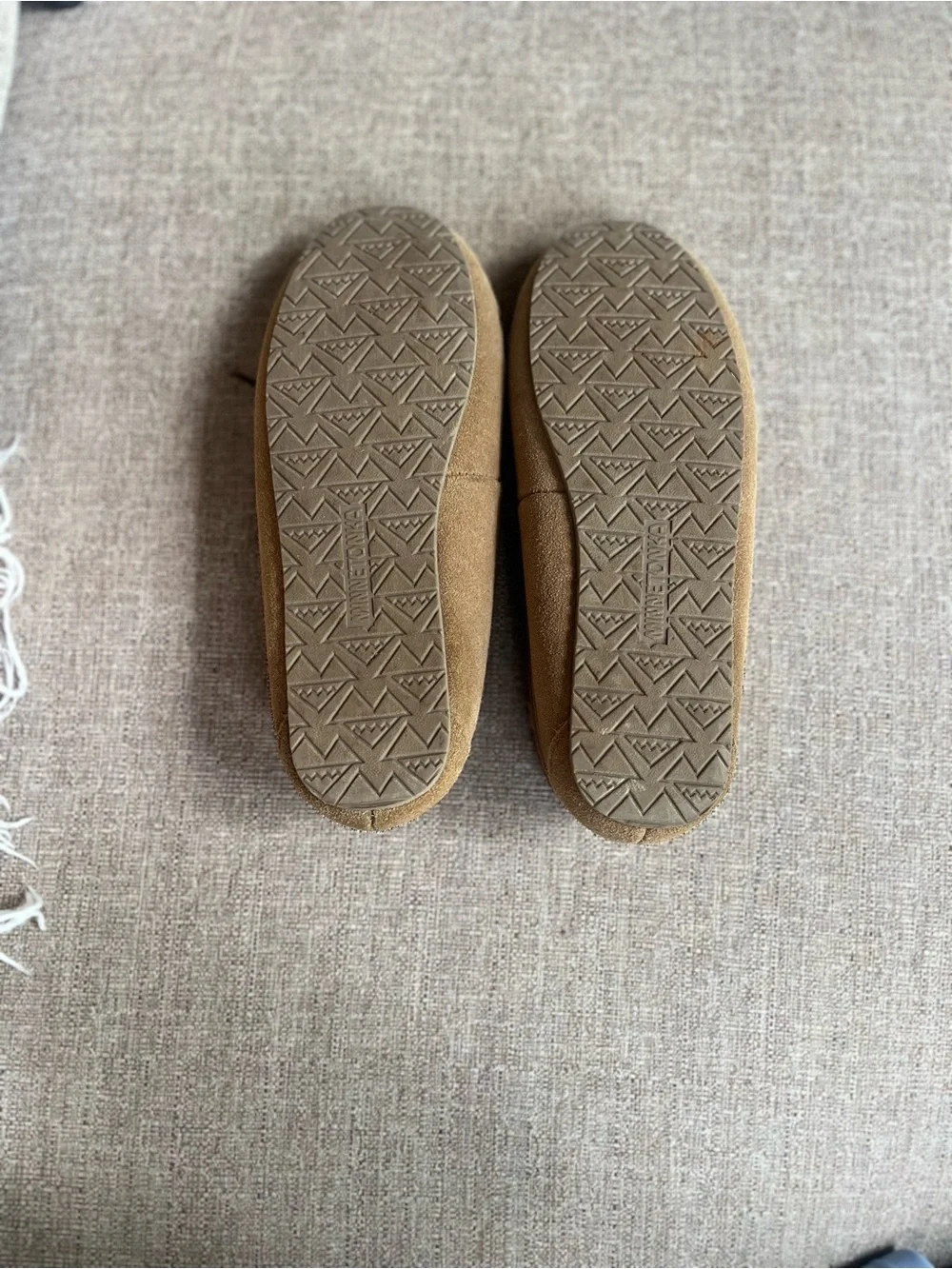 Minnetonka Tan Moccasin Slippers